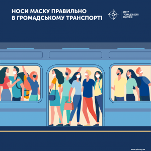 Чому так важливо носити маску правильно в громадському транспорті?