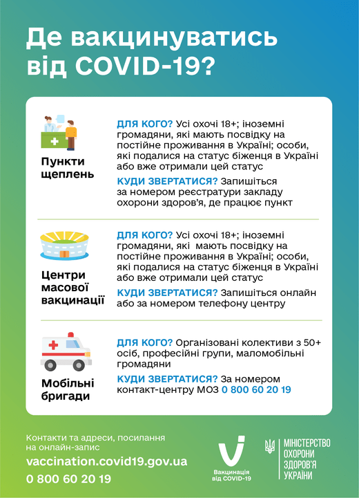 В Україні розпочався п’ятий етап вакцинації проти COVID-19
