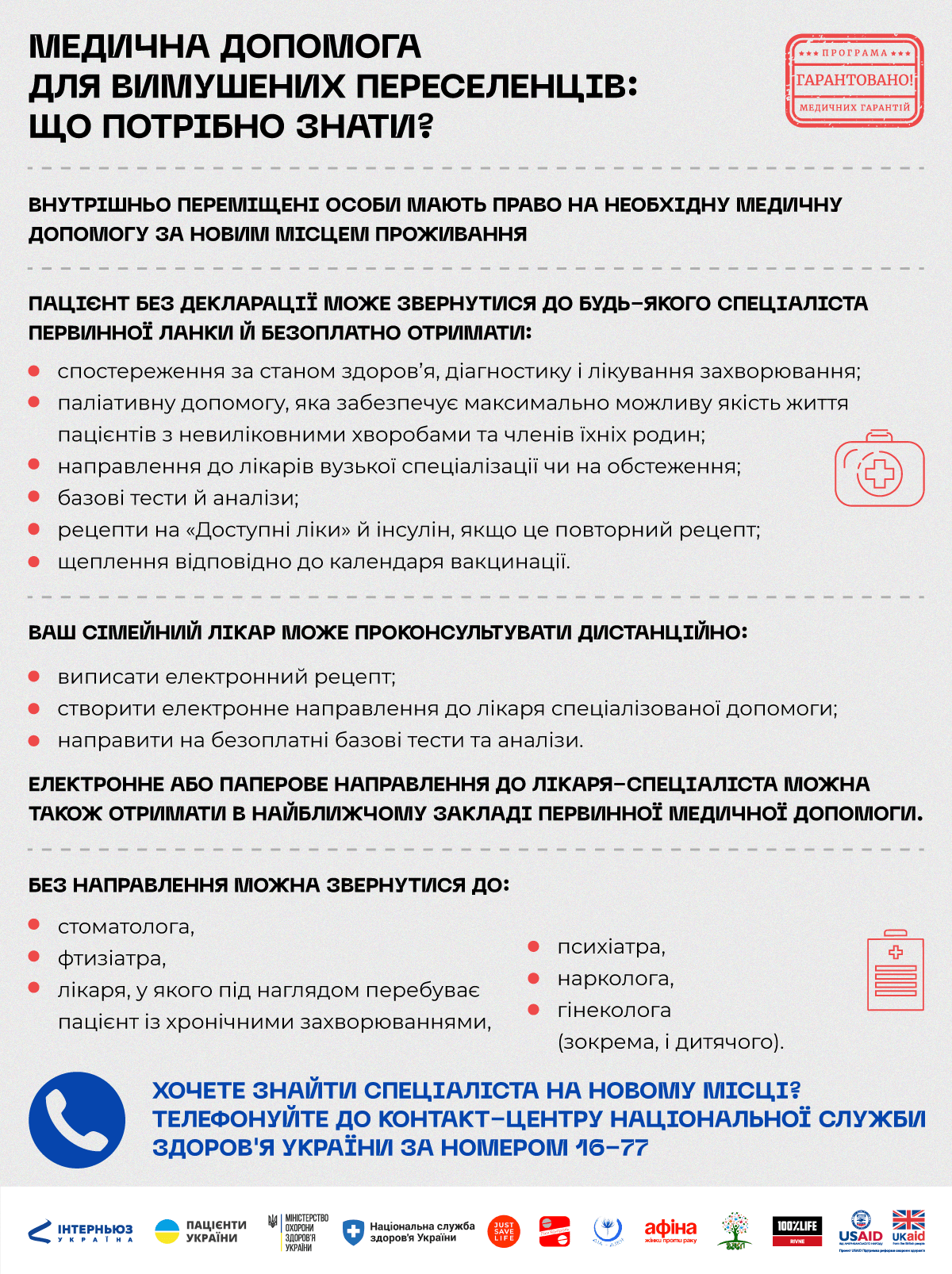 Медична допомога для вимушених переселенців: що потрібно знати?