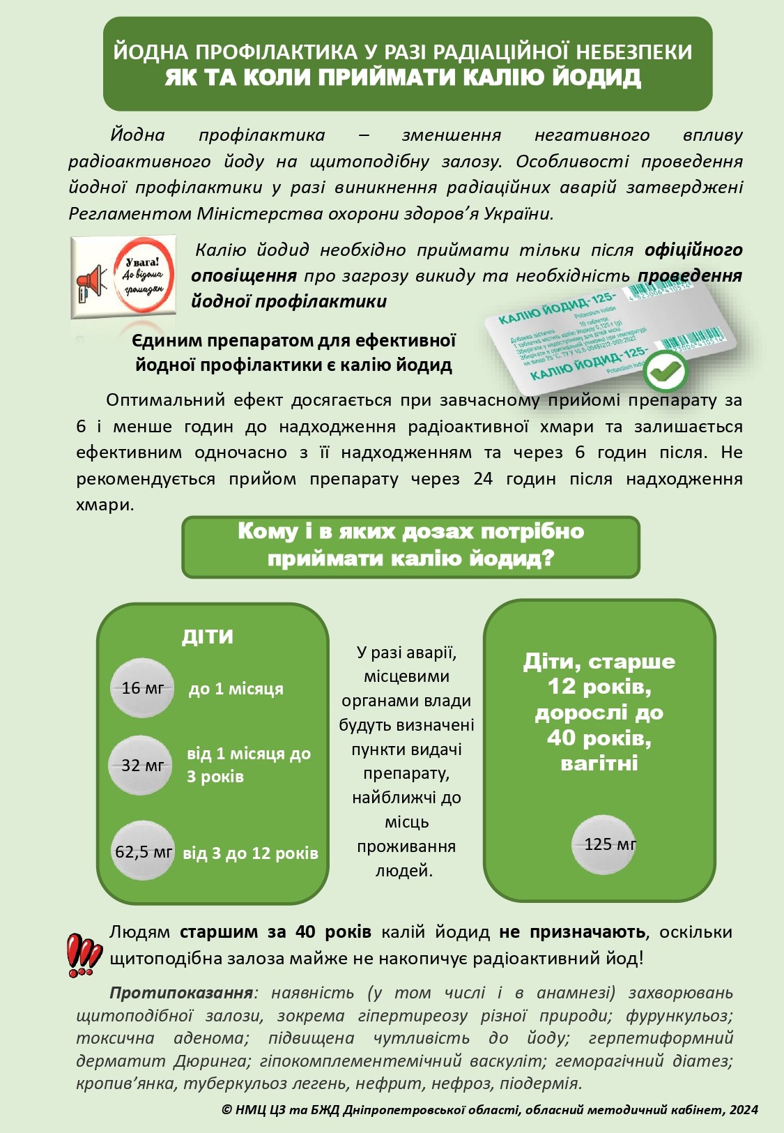 Як та коли приймати калію йодид