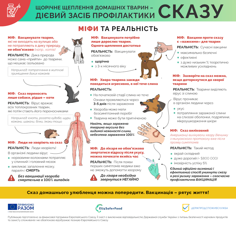 Щорічне щеплення проти сказу для домашніх тварин