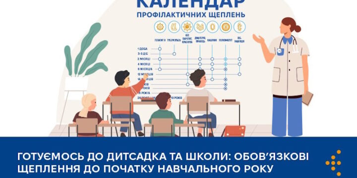 Готуємось до дитсадка та школи: обов’язкові щеплення до початку навчального року