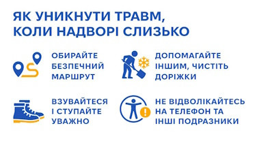 Як уникнути травм, коли надворі слизько