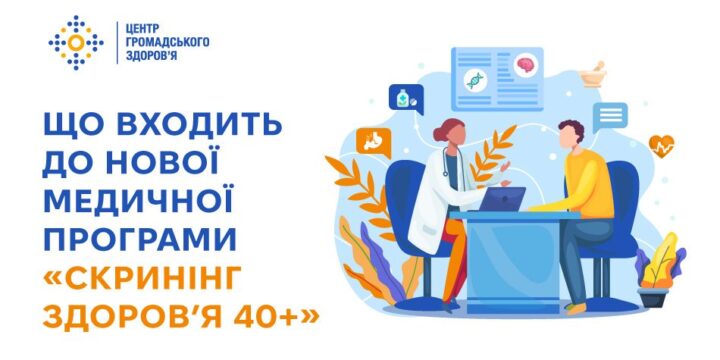 Що входить до нової медичної програми «Скринінг здоровʼя 40+»